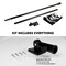G128 Combo Pack: 5 Ft Tangle Free Aluminum Spinning Flagpole (Black) & Pirate Jolly Roger Bones Flag 2x3 Ft, ToughWeave Series Embroidered 300D Polyester | Pole with Flag Included